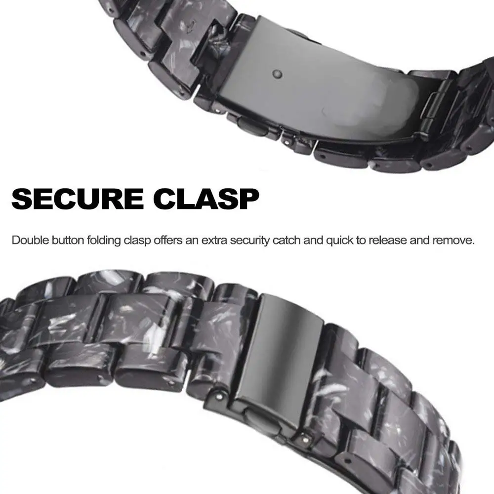 22 мм и Каишка За часовник Samsung Galaxy Watch 3 45 мм Gear S3 Classic/Frontier Каишка от смола, За Huawei Watch GT2 GT2E 46 мм GTR 47 мм Изображение 3