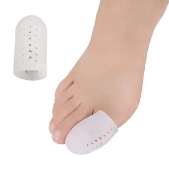 2 ЕЛЕМЕНТА Силиконов Гел Разделители Пръстите на Краката Носилка Носа Тръба Мазоли и Мехури Протектор от Гел Бурсит на Палеца на Стъпалото на Защита на Пръстите на Краката