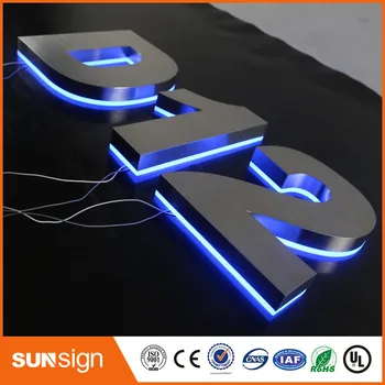 H 35 см led знак с осветени букви от азбуката букви от неръждаема стомана с подсветка