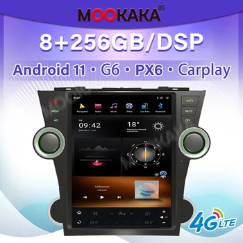 PX6 Tesla Стил на Радиото в автомобила на Android За Toyota Highlander 2009-2013 Мултимедиен Плейър GPS Навигация DSP Авто Стерео Главното Устройство