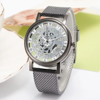 Луксозни Светещи Механични Ръчни Часовници с виртуален скелет Часовници за Жени за Прости Часовници