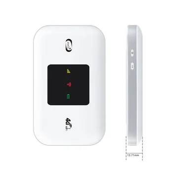 Нов Безжичен Рутер 4G Hotspot Преносим LTE 4G WiFi LTE B1/3/5/40 WiFi-рутер MF800 със Сим-карта в Бял Цвят