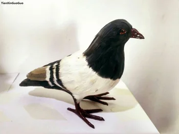 симулация модел на гълъб 18x22 см, сив гълъб от полиетилен и кожа, реквизит 