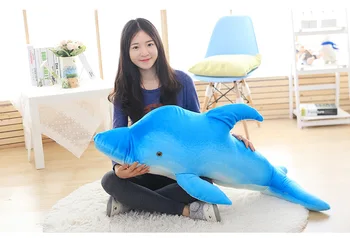 средната плюшено син делфин играчка нов креативен висок клас делфин кукла подарък от около 85 см